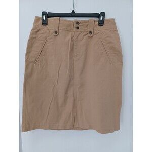 Lauren‎ Ralph Lauren Skirt Size 8 Tan Khaki Green Label Cotton Preppy Pencil